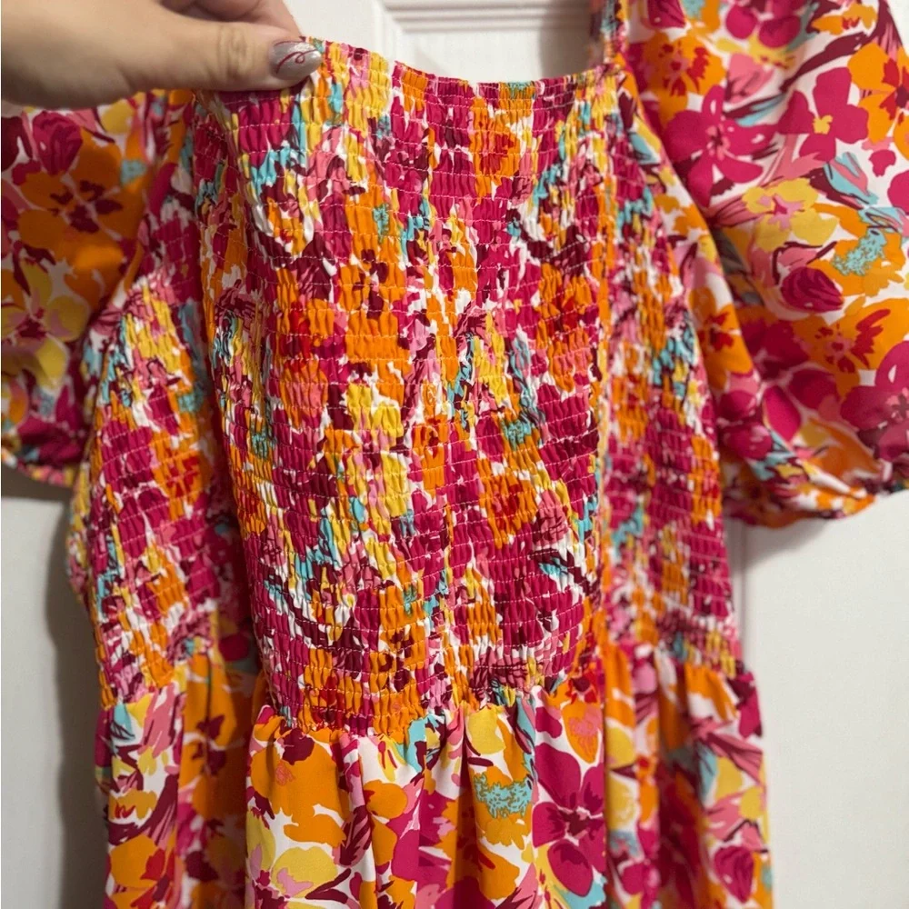 Floral Puff Sleeve Dress by SHEIN - Picture 5 of 5